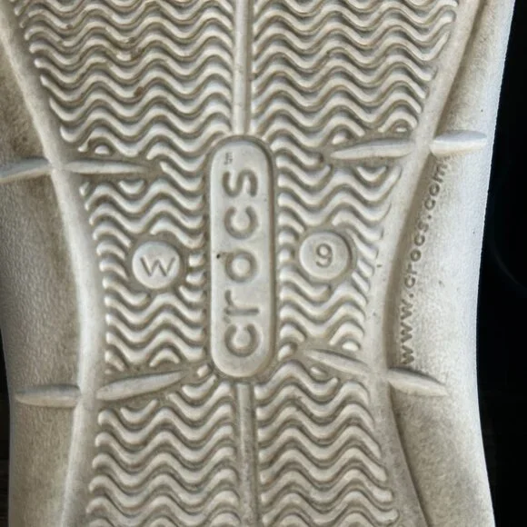 Crocs Swiftwater Casual Strappy Sandals Size 9 White Navy Slides Beach Pool - Picture 4 of 7